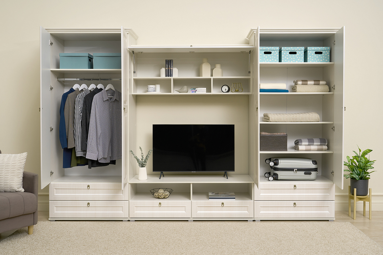 Стенка Престиж-1 №4 cандал светлый