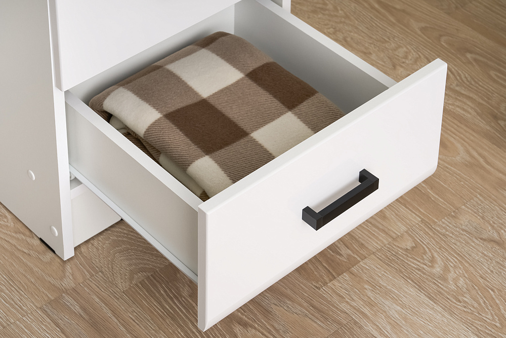 Стеллаж Вега NEW белый глянец / белый