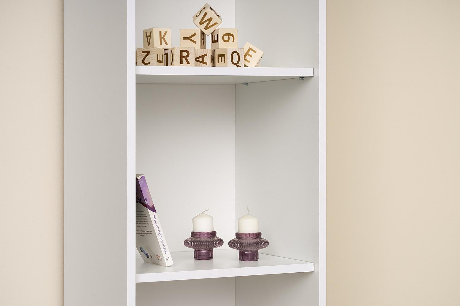 Стеллаж Вега NEW белый глянец / белый