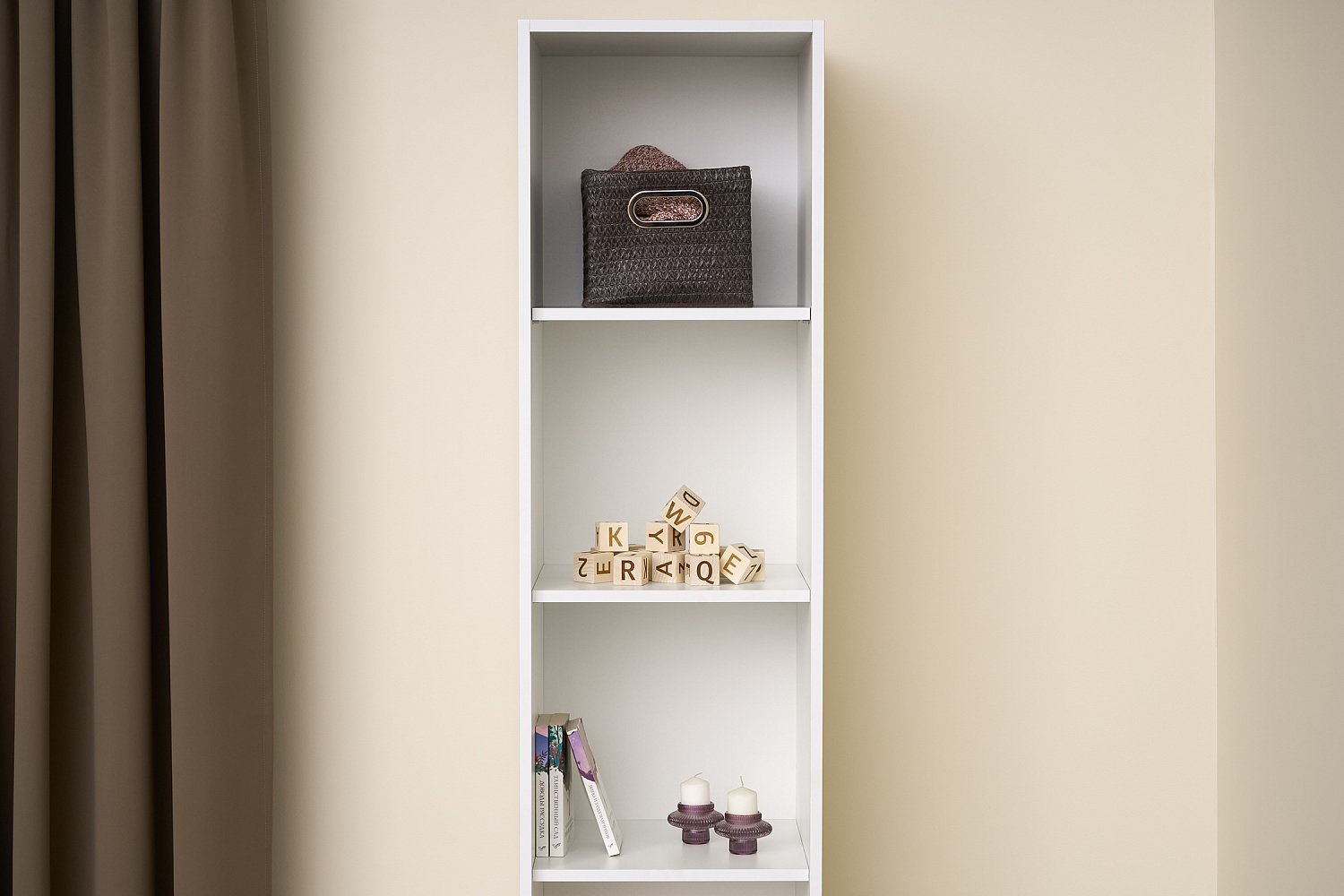 Стеллаж Вега NEW белый глянец / белый