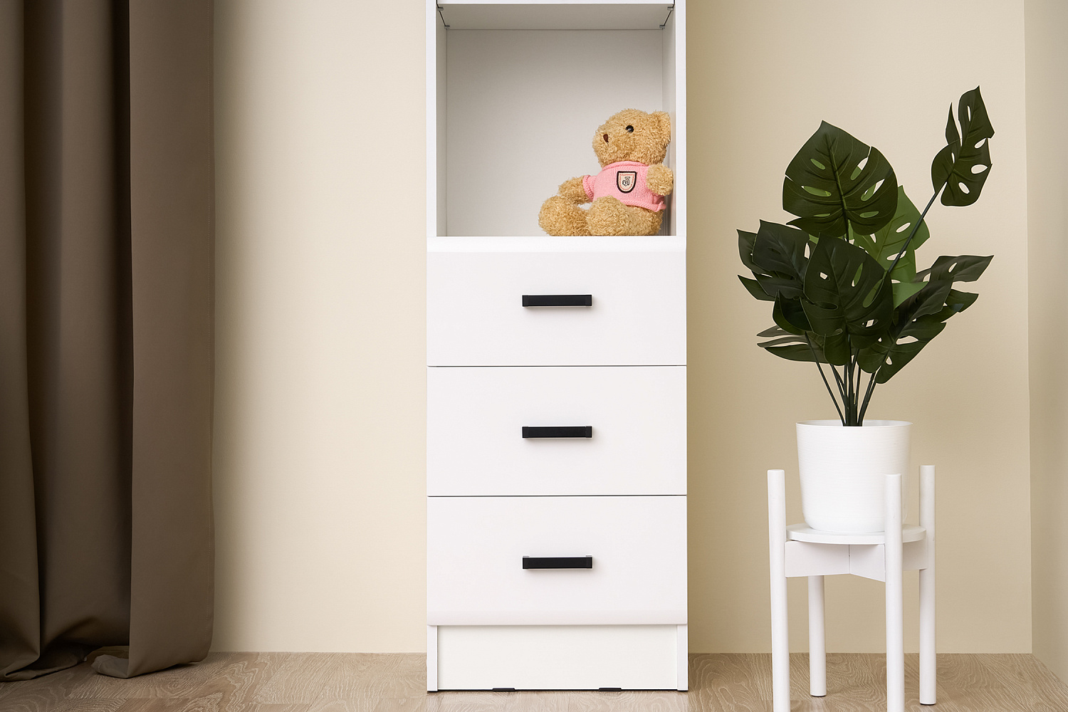 Стеллаж Вега NEW белый глянец / белый