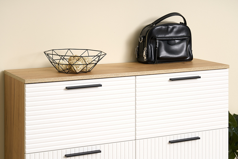 Обувница Флэш дуб крафт / браш вайт 