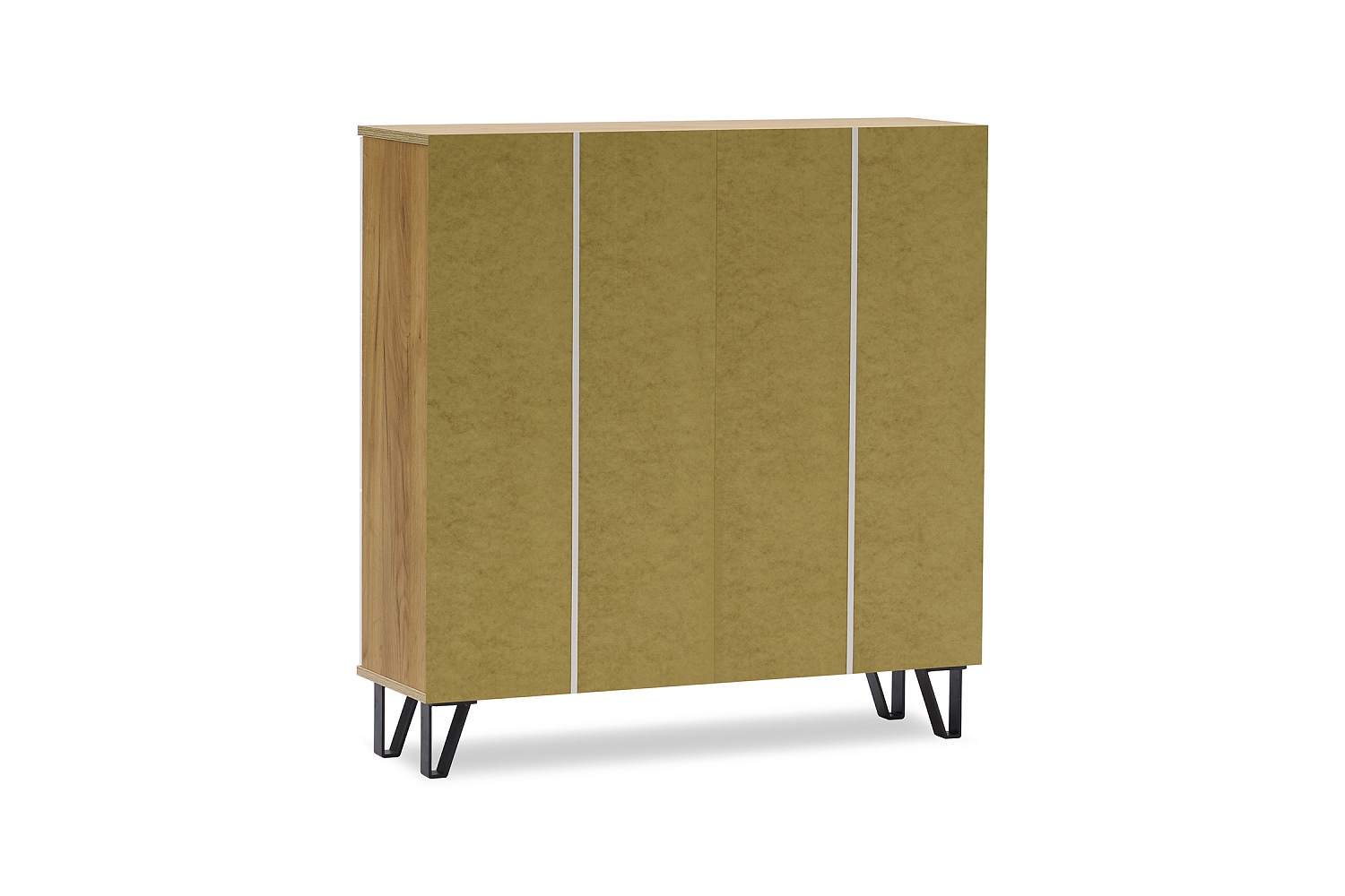 Обувница Флэш дуб крафт / браш вайт 