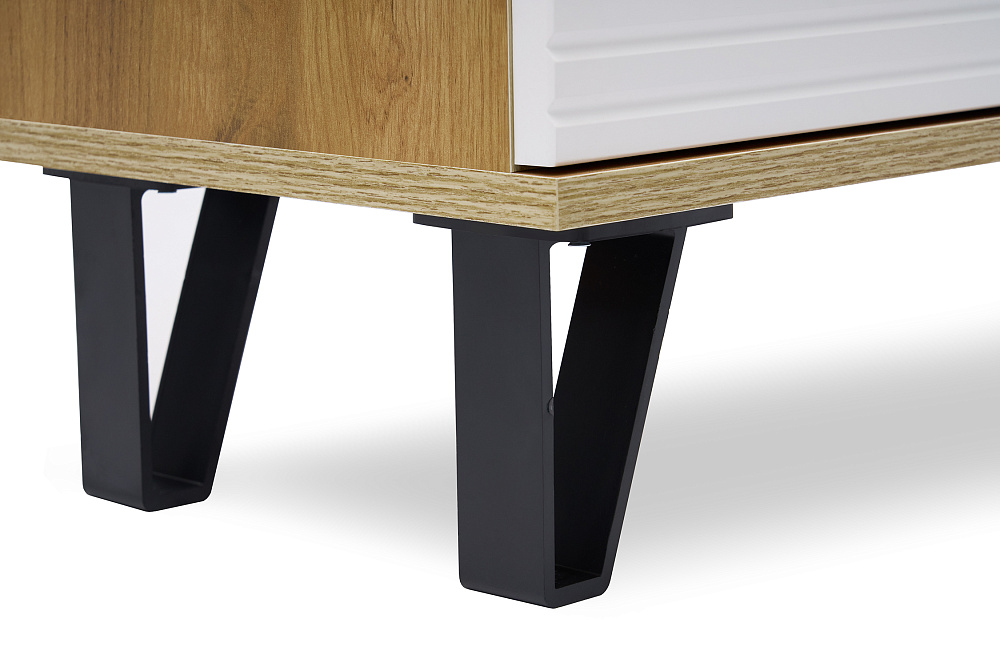 Обувница Флэш дуб крафт / браш вайт 