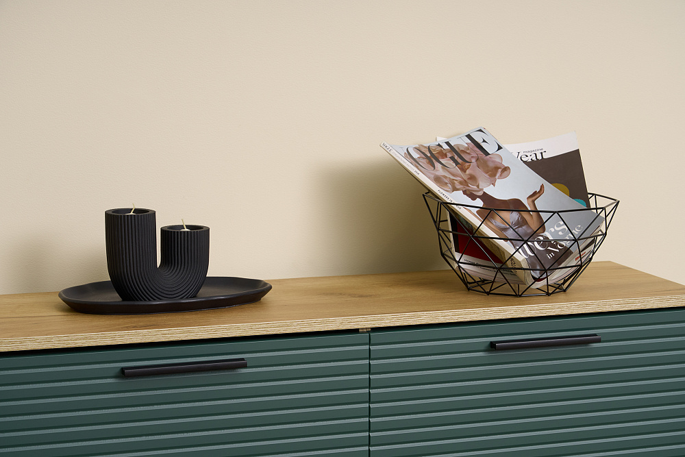 Обувница Флэш дуб крафт / браш мени грин