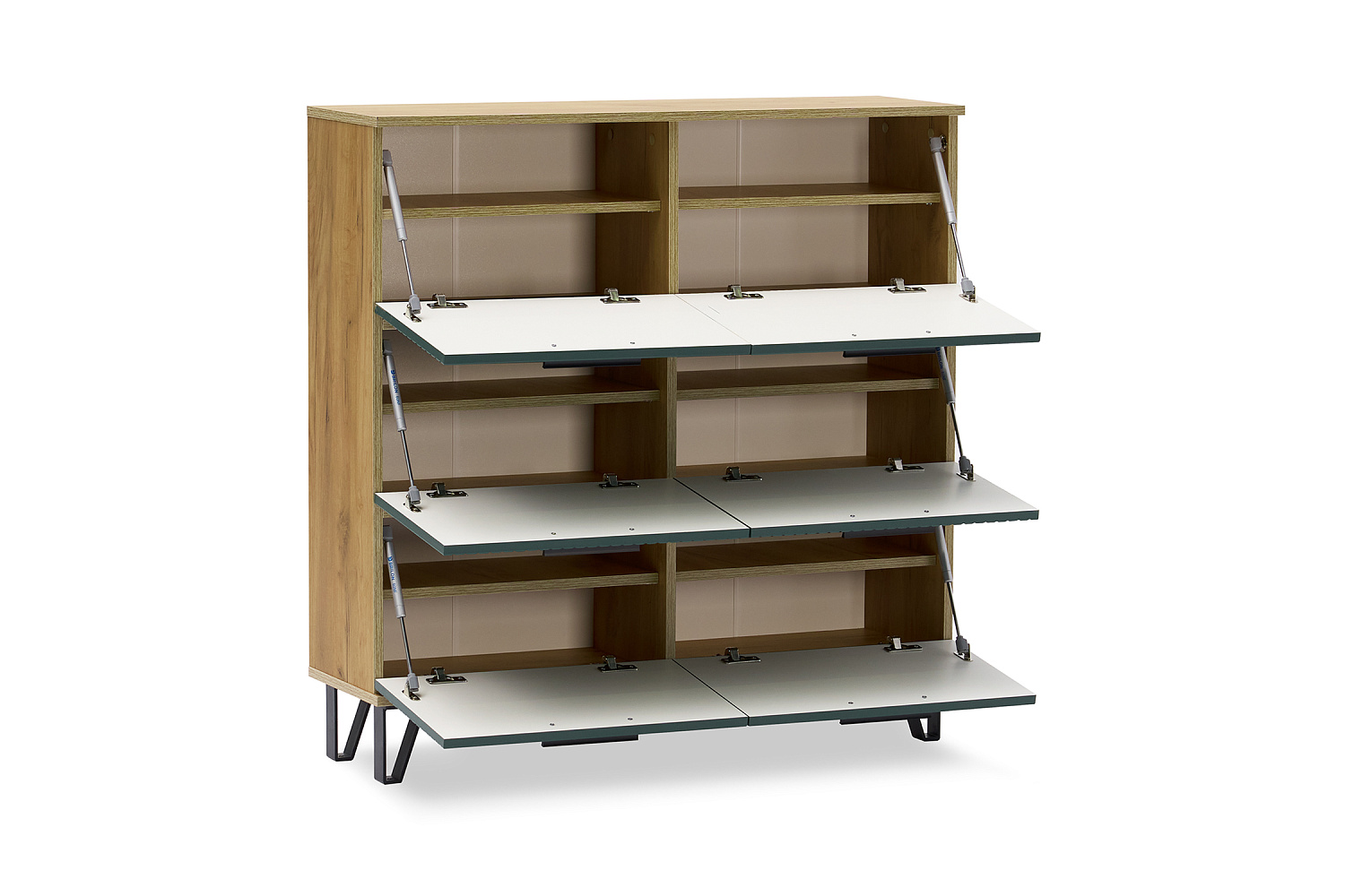 Обувница Флэш дуб крафт / браш мени грин