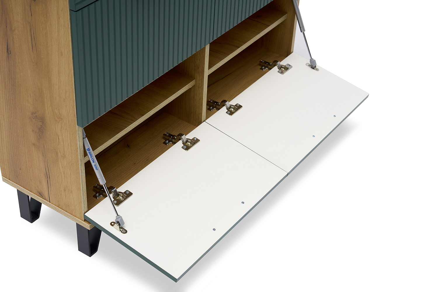 Обувница Флэш дуб крафт / браш мени грин