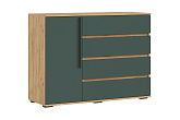 Комод Норд дуб крафт / изумрудный