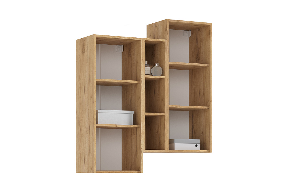 Шкаф подвесной комбинированный Норд дуб крафт / изумрудный