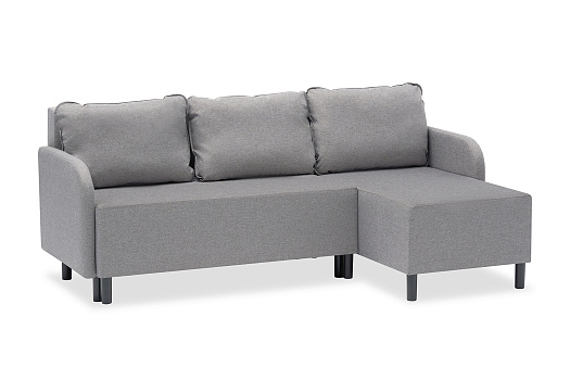 Диван угловой еврокнижка Вельке серый