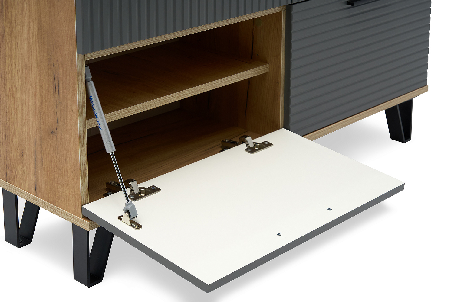 Обувница Флэш дуб крафт / браш графит