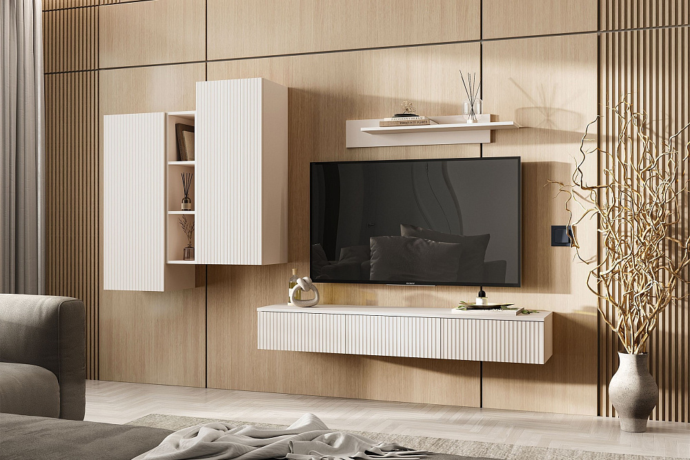 Полка навесная с ящиками Оскар кашемир