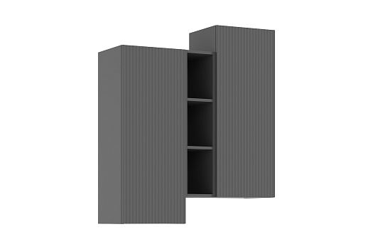 Шкаф подвесной комбинированный Оскар графит