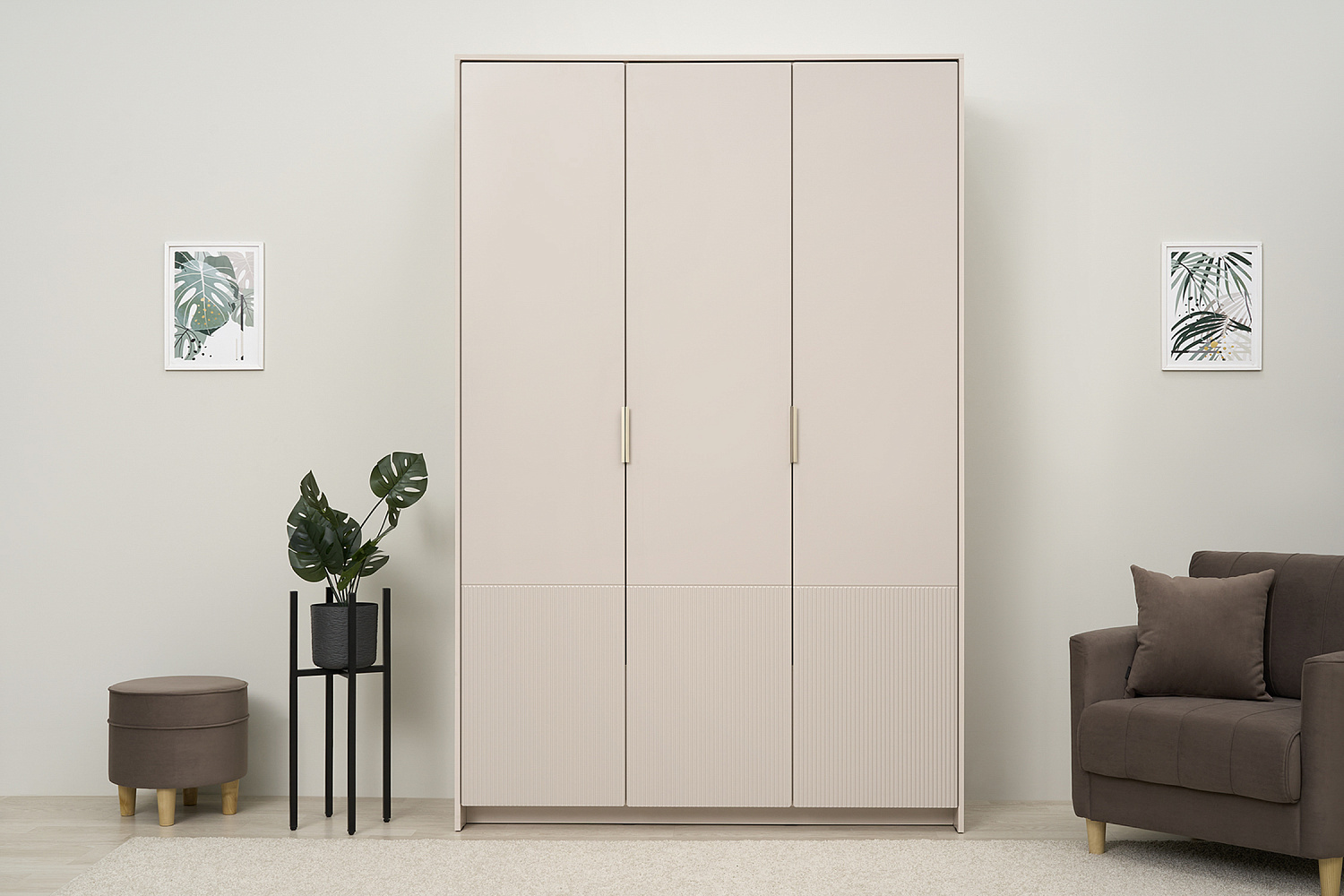 Шкаф 3-х створчатый Пандора кашемир / айриш