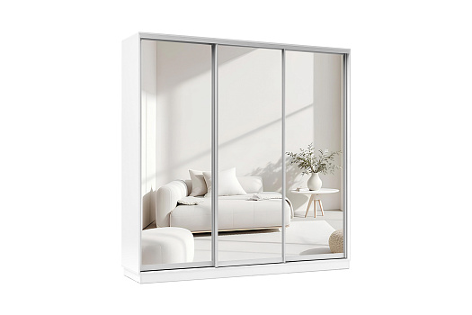 Шкаф-купе трёхдверный Прима белый