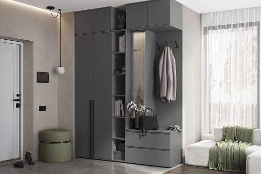 Модульная прихожая Норд графит