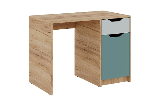 Стол письменный Rich дуб крафт золотой / пастельный зеленый / сумеречный голубой
