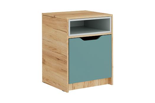 Тумба Rich дуб крафт золотой / пастельный зеленый / сумеречный голубой