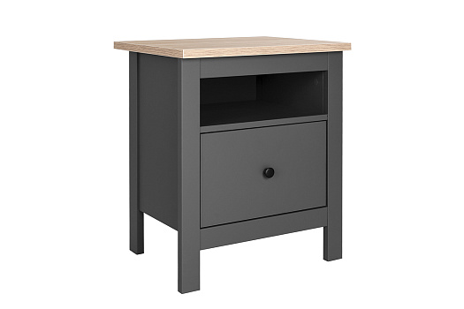 Тумба прикроватная Сага ясень / серая