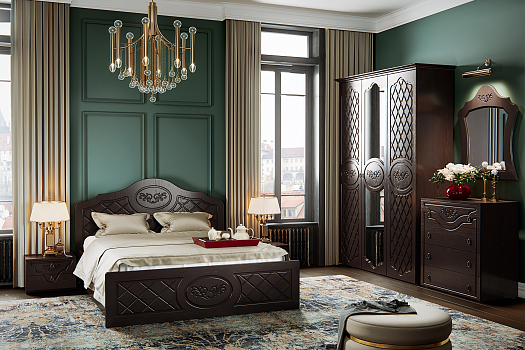 Модульная спальня Престиж венге / шоколад