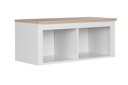 Полка навесная Сага ясень / белая