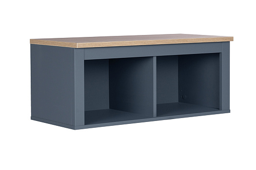 Полка навесная Сага ясень / темно-бирюзовая