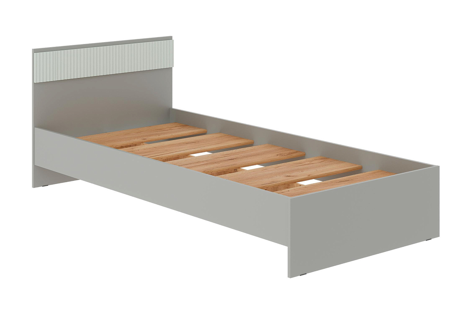 Кровать Джерси КР-003 шиншилла серая / матовая скай