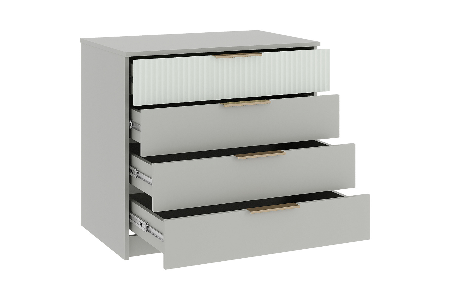 Комод Джерси КМ-001 шиншилла серая / матовая скай