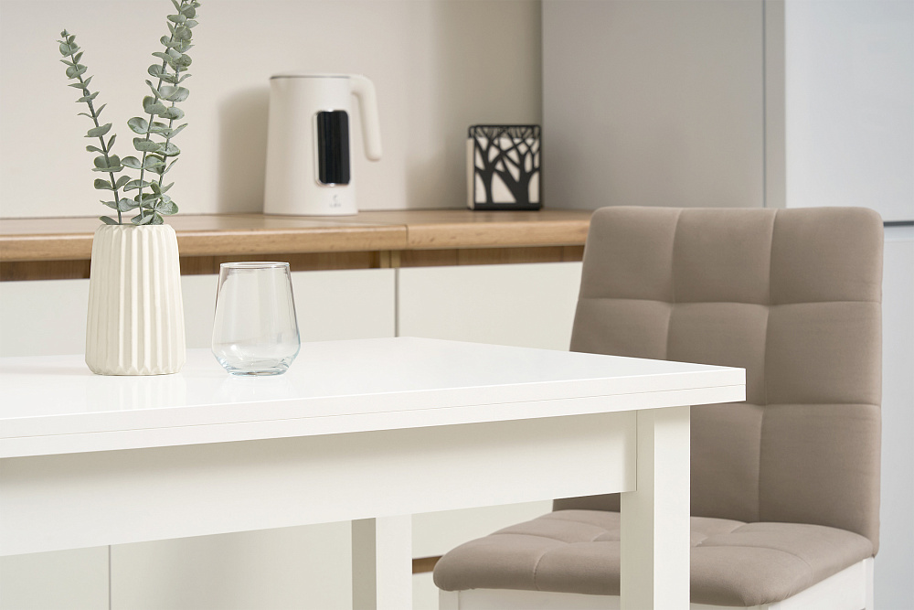 Стол обеденный раскладной белый 