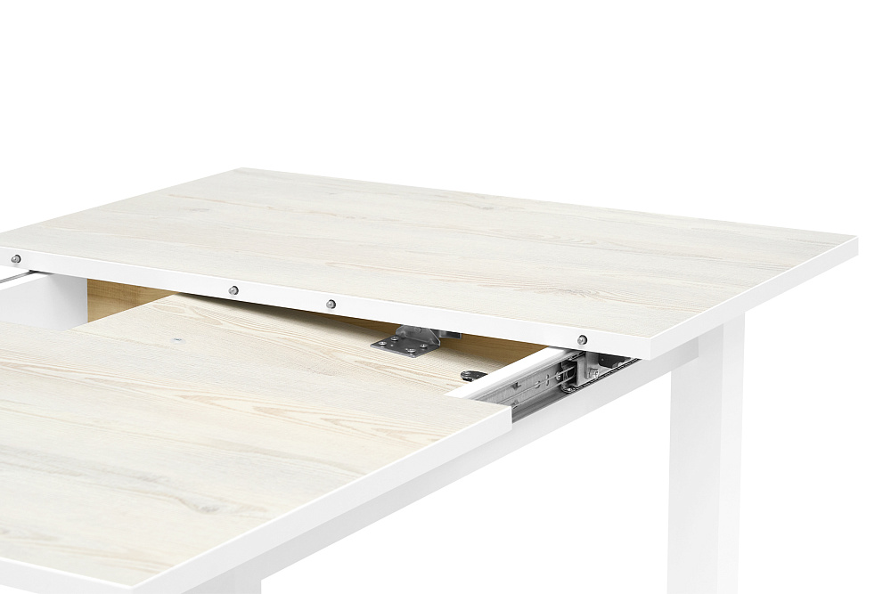 Стол обеденный раздвижной Классик белый / сосна белая