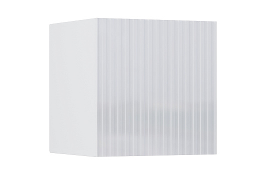 Шкаф навесной малый Оливия белый / белый глянец