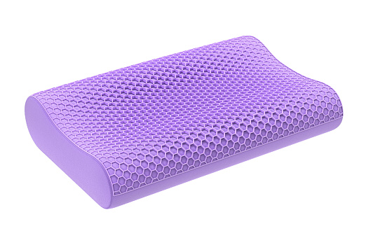 Анатомическая подушка Grid Purple с эффектом сохранения тепла