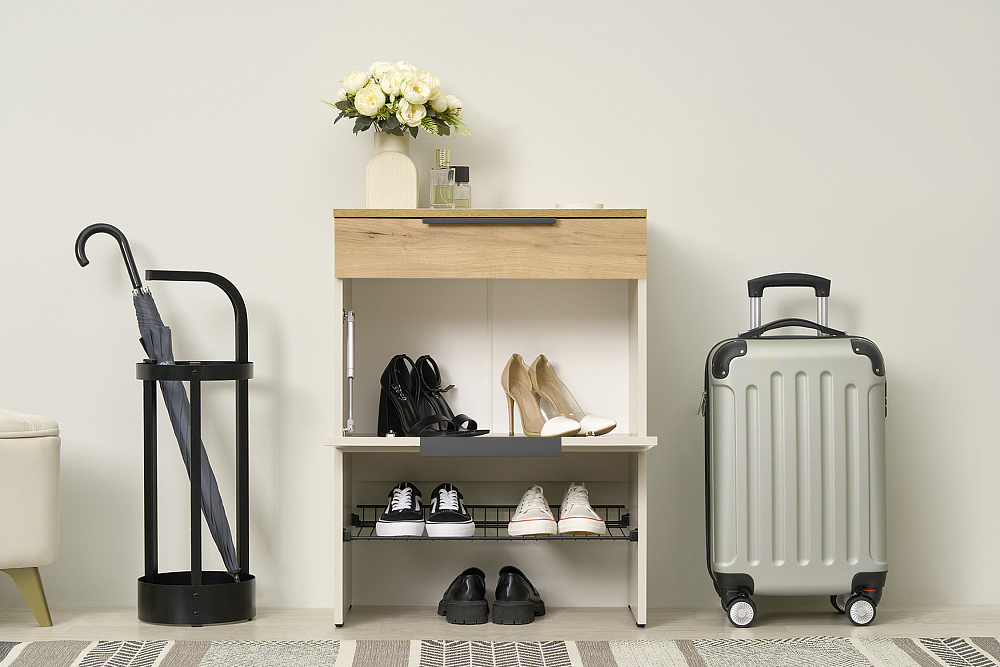 Обувница Баско кашемир / дуб крафт золотой