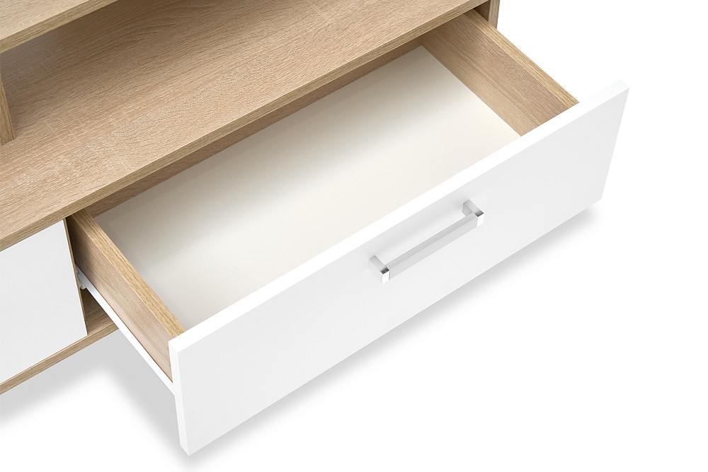 Стенка Соло-6 дуб сонома светлый / белый