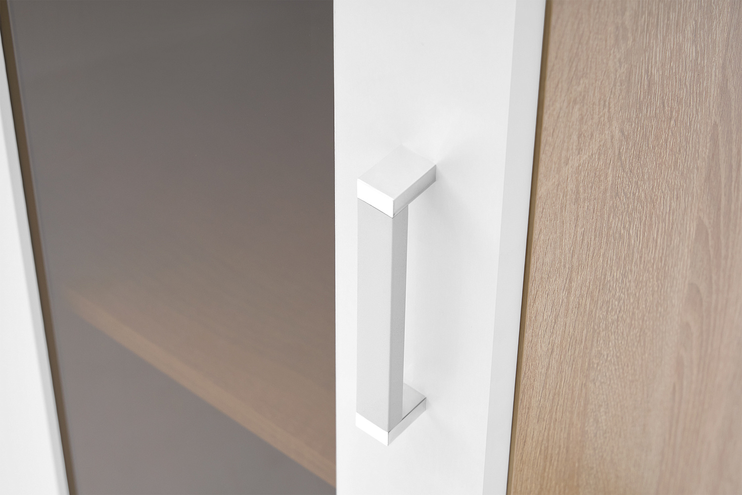 Стенка Соло-6 дуб сонома светлый / белый