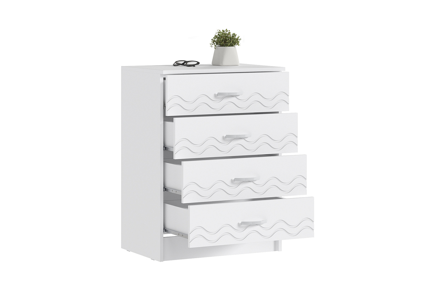 Комод Юниор-2 белый / шарли белый