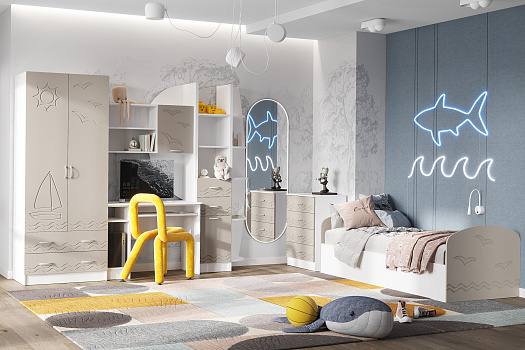 Детская Юниор-2 белый / шарли мокко