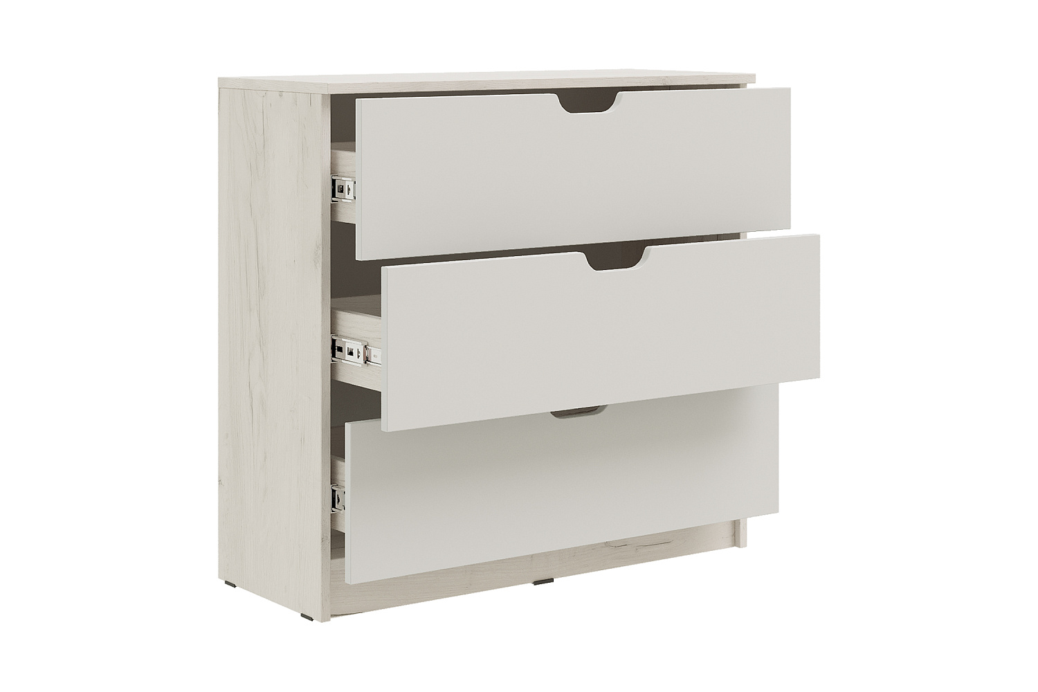 Комод Юниор-4 дуб крафт белый / шарли белый