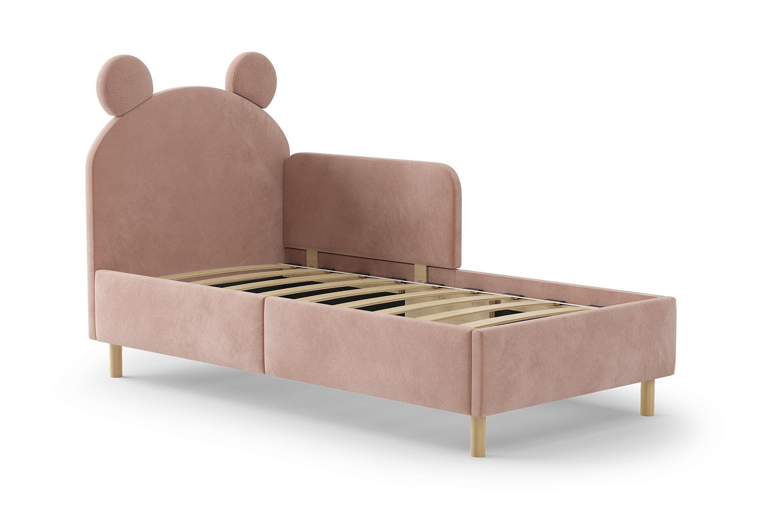 Кровать Вилу светло-розовая