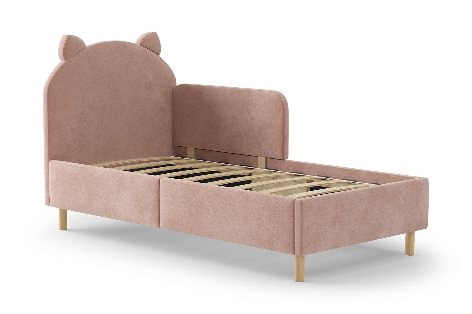 Кровать Вилу светло-розовая