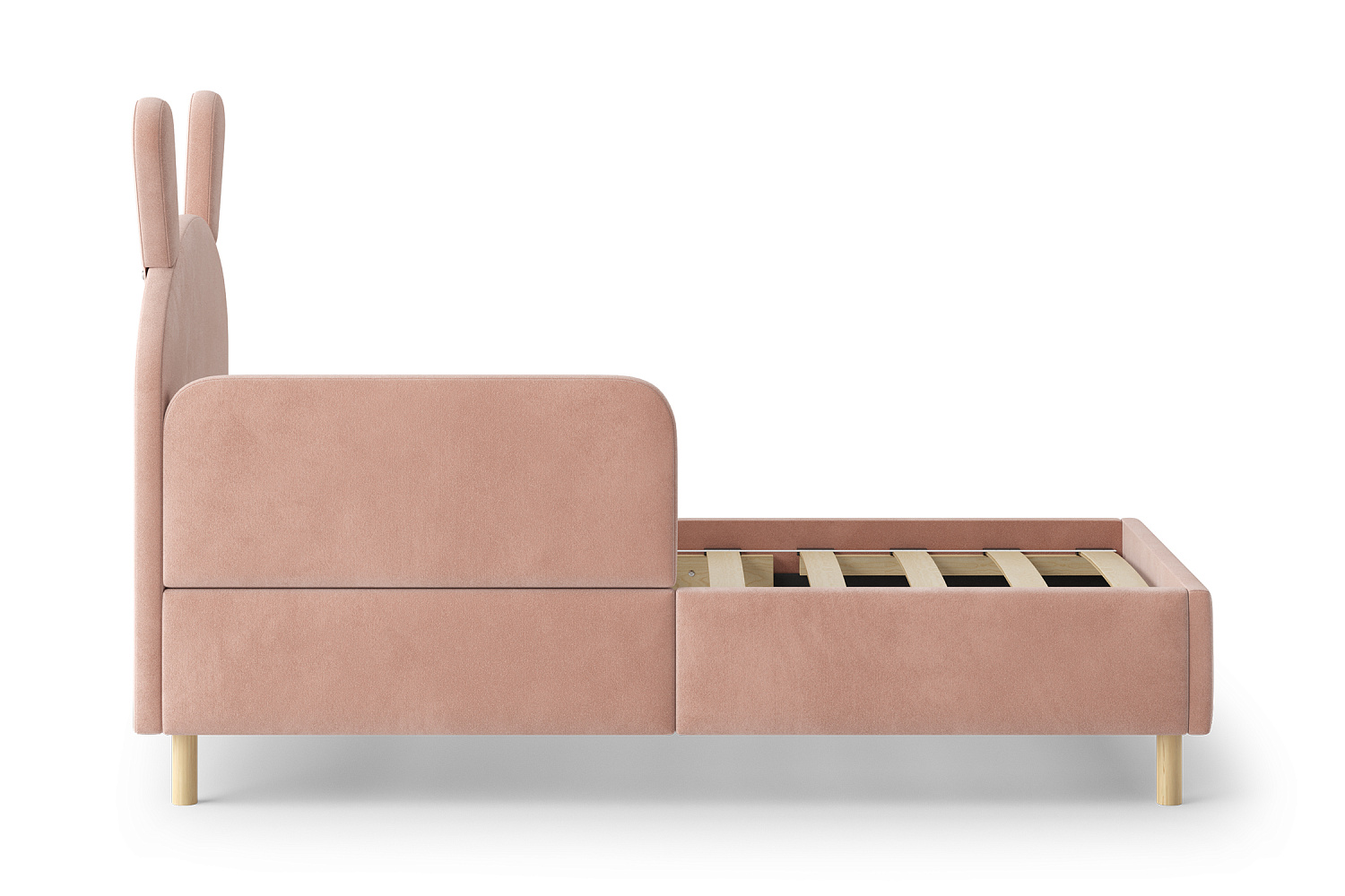 Кровать Вилу светло-розовая