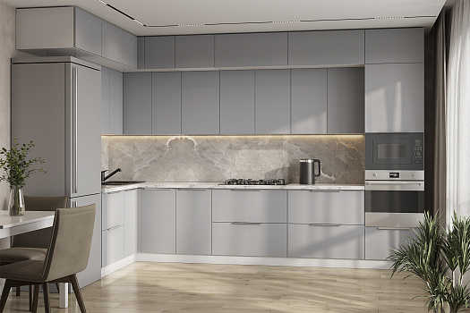 Модульная кухня Монора серая поэма