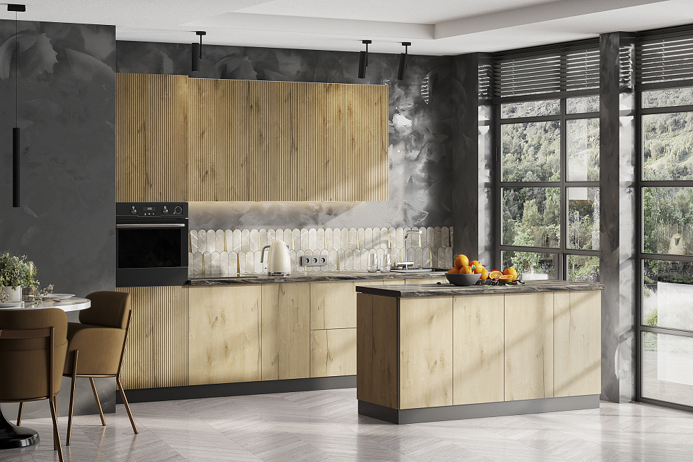 Модульная кухня Ритея сердце дуба