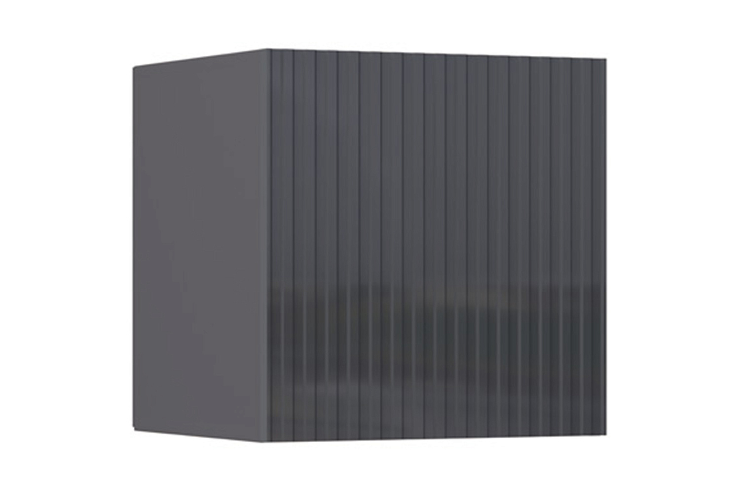 Шкаф навесной малый Оливия графит / графит глянец