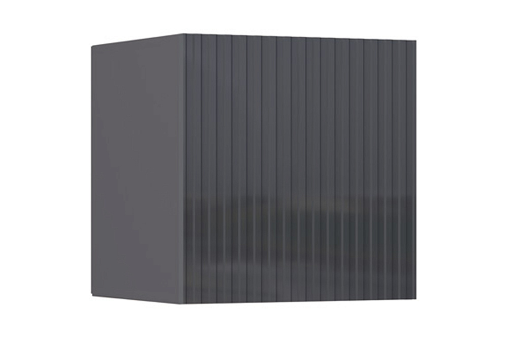 Шкаф навесной малый Оливия графит / графит глянец