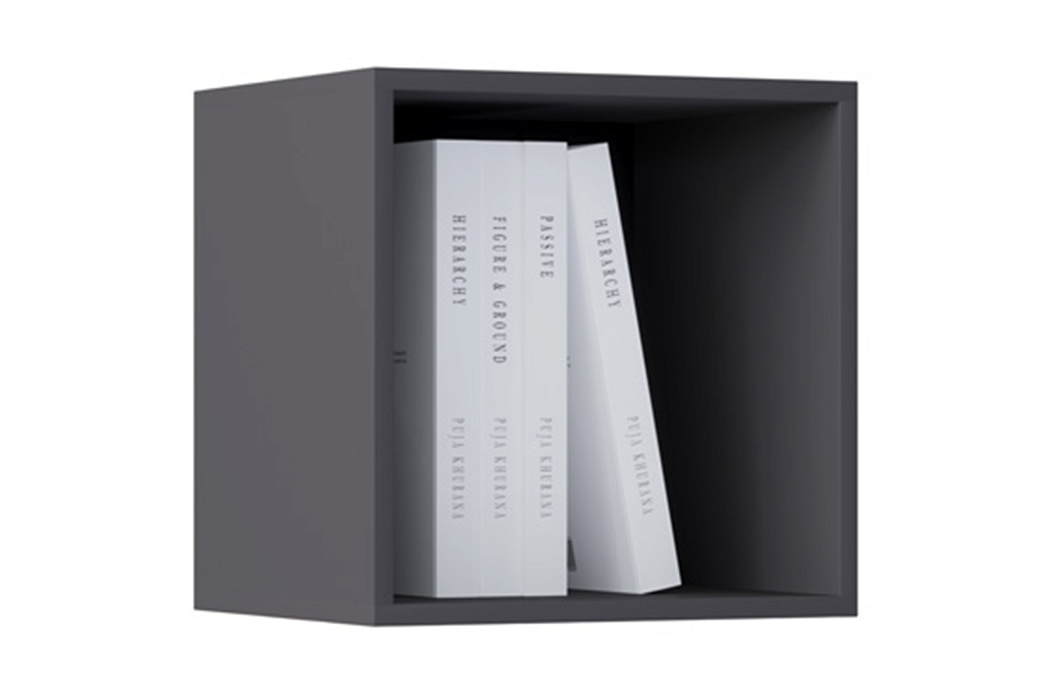 Шкаф навесной малый Оливия графит / графит глянец