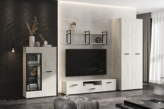 Модульная гостиная Нэнси New дуб крафт белый