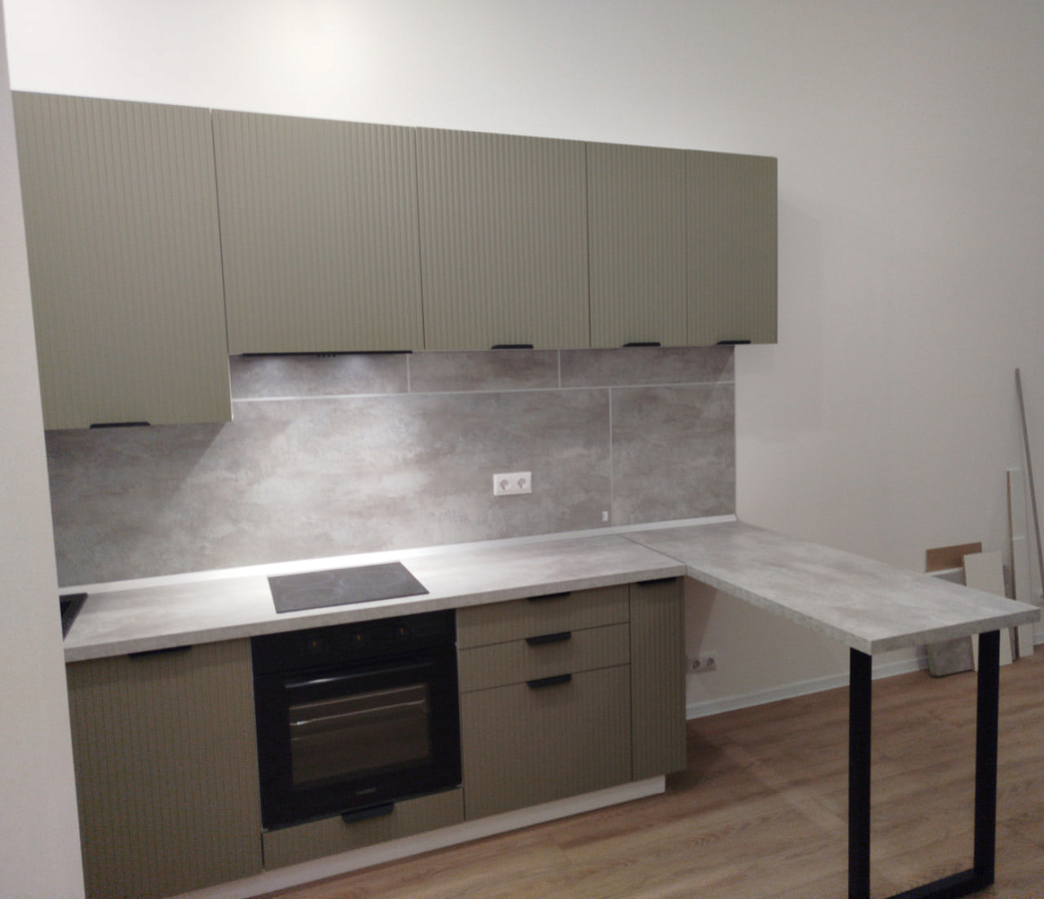 Модульная кухня Норд Line софт пихтовый зеленый