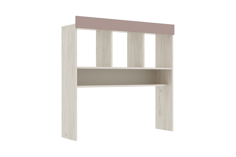 Надстройка для стола Юниор-4 дуб крафт белый / шарли pink