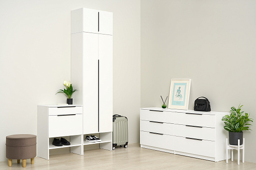 Прихожая Тивина №1 белый текстурный